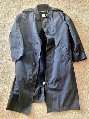 US Military All Weather Coat With Removable Liner Black 42R
